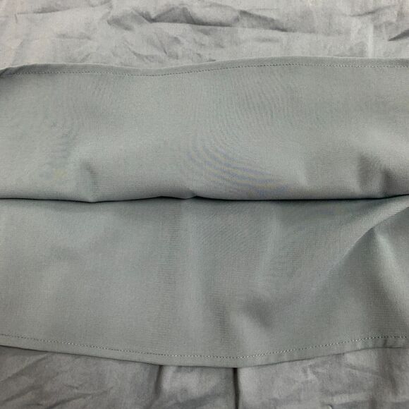 BCBGMaxAzria Mini Dress Women 2 Blue Gray Faux Wrap Tie Waist Pleated Sleeveless - Picture 9 of 13